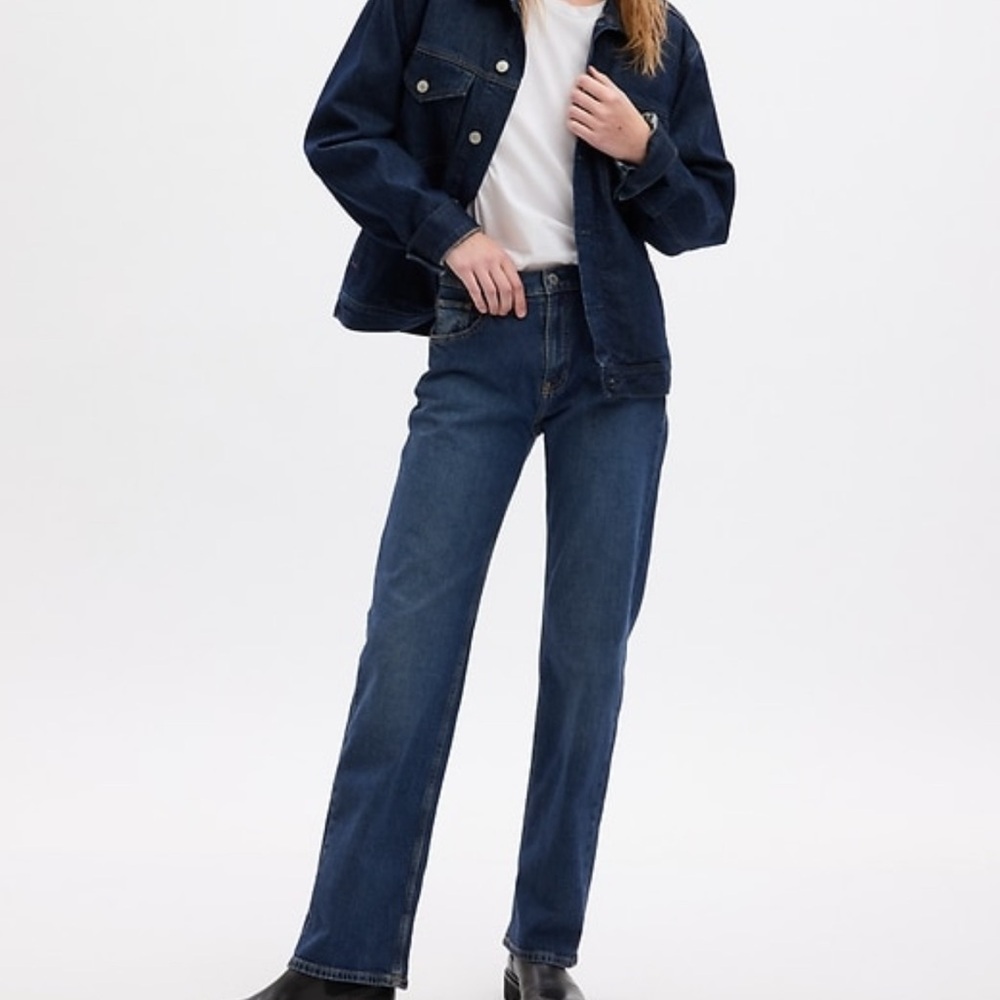 GAP 90s Loose High Rise Split Hem Jeans